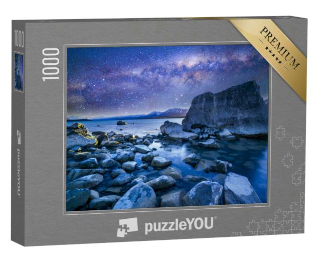 Puzzle 1000 Teile „Spektakuläres Bild des Lake Tekapo mit Milchstraße, Neuseeland“