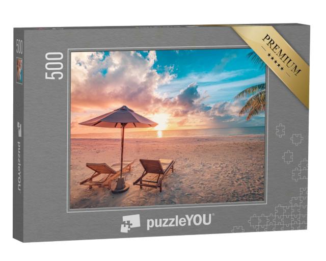 Puzzle 500 Teile „Sonnenuntergang im Paradies“