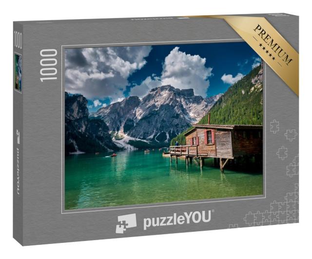 Puzzle 1000 Teile „Landschaft um den Pragser Wildsee, Dolomiten, Italien“