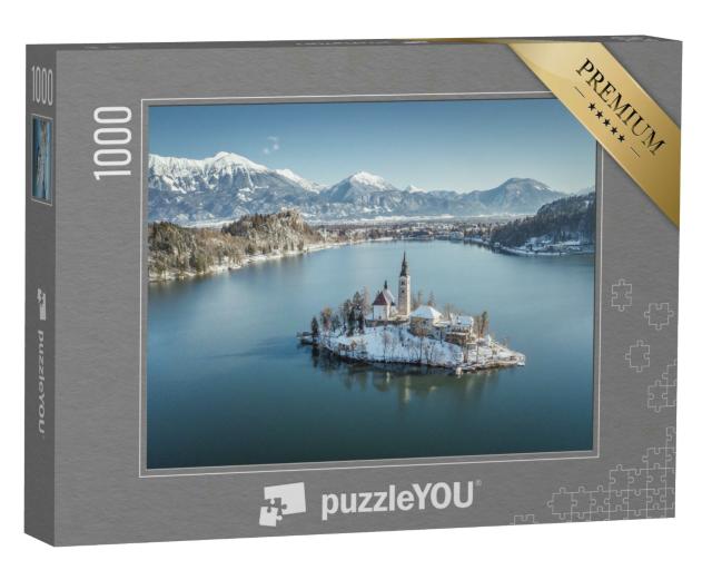 Puzzle 1000 Teile „Insel Bled im malerischen See, Slowenien“