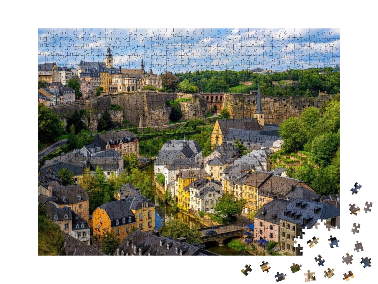Puzzle 1000 Teile „Altstadt von Luxemburg-Stadt, Hauptstadt des Großherzogtums Luxemburg“