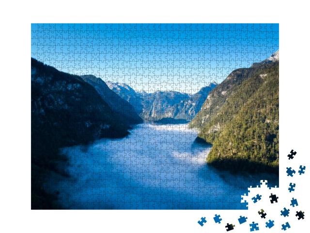 Puzzle 1000 Teile „Königssee: ein wunderschöner Natursee, Berchtesgadener Land, Bayern“