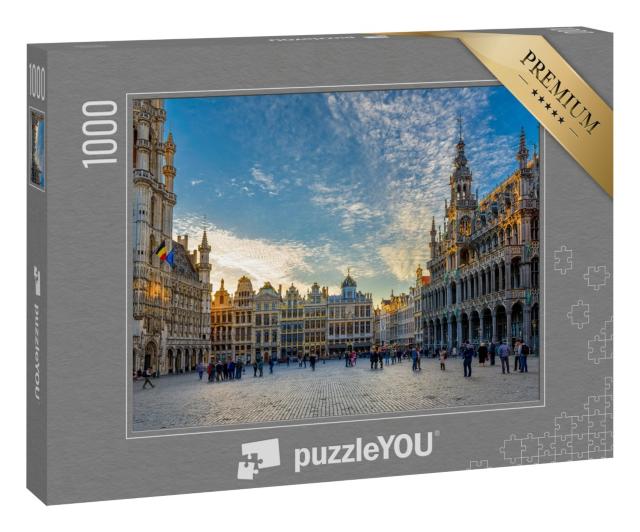 Puzzle 1000 Teile „Grote Markt mit Rathaus und Maison du Roi in Brüssel, Belgien“