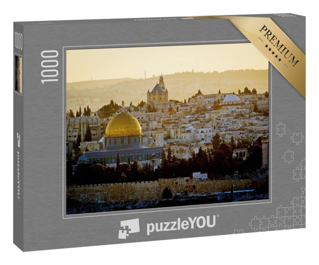 Puzzle 1000 Teile „Die Altstadt von Jerusalem im Abendlicht“