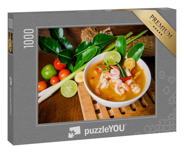 Puzzle 1000 Teile „Tom yam kong oder Tom yum, Würzsauce aus Thailand“