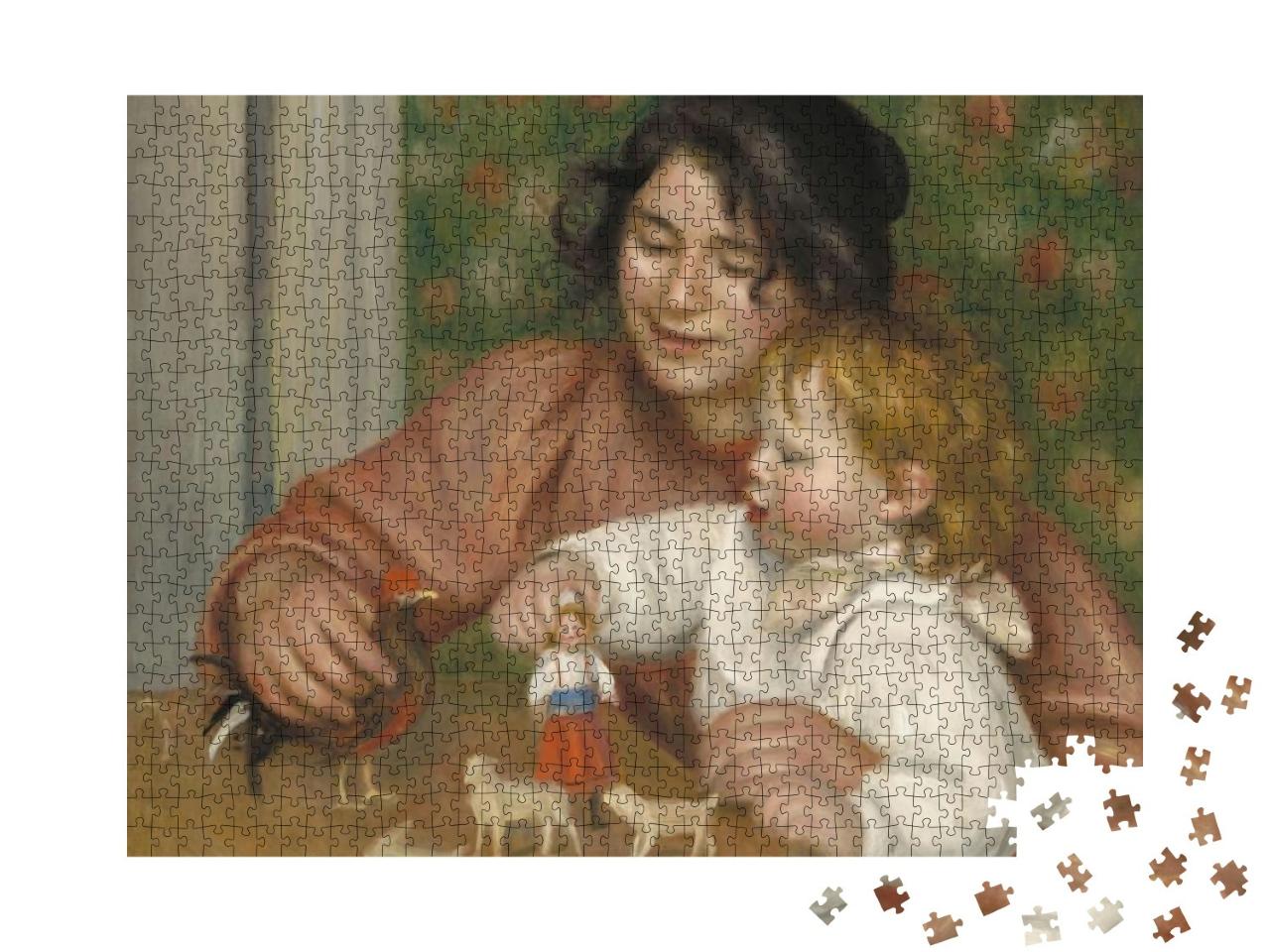 Puzzle 1000 Teile „Kind mit Spielzeug, Auguste Renoir, 1895-96, Gabrielle und der Sohn des Künstlers“
