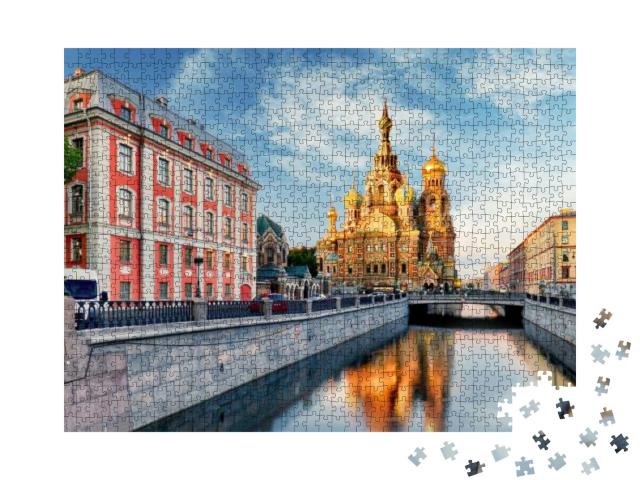 Puzzle 1000 Teile „Kirche des Erlösers, St. Petersburg, Russland“